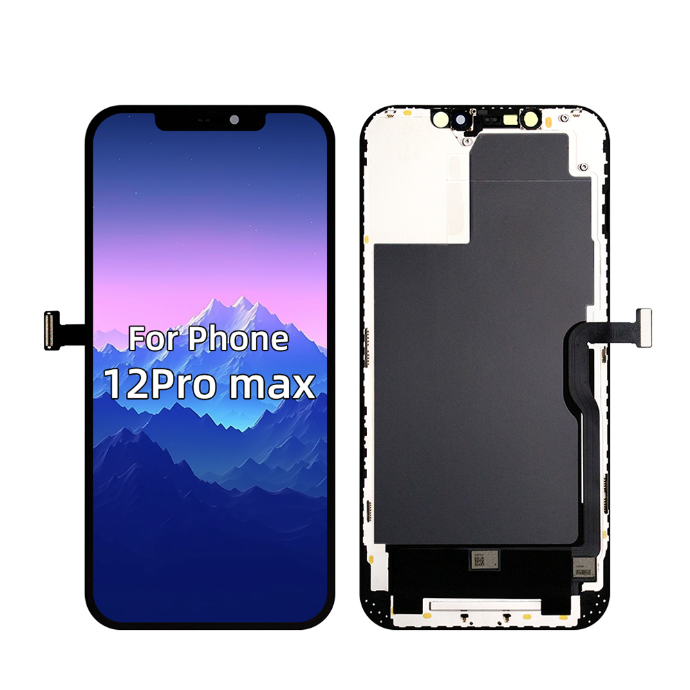 LCD Screen for iPhone 12 Pro Max Screen Replacement 6.7 inch(A2342, A2410, A2412, A2411),3D Touch Display Digitizer Frame Assembly with Repair Tools