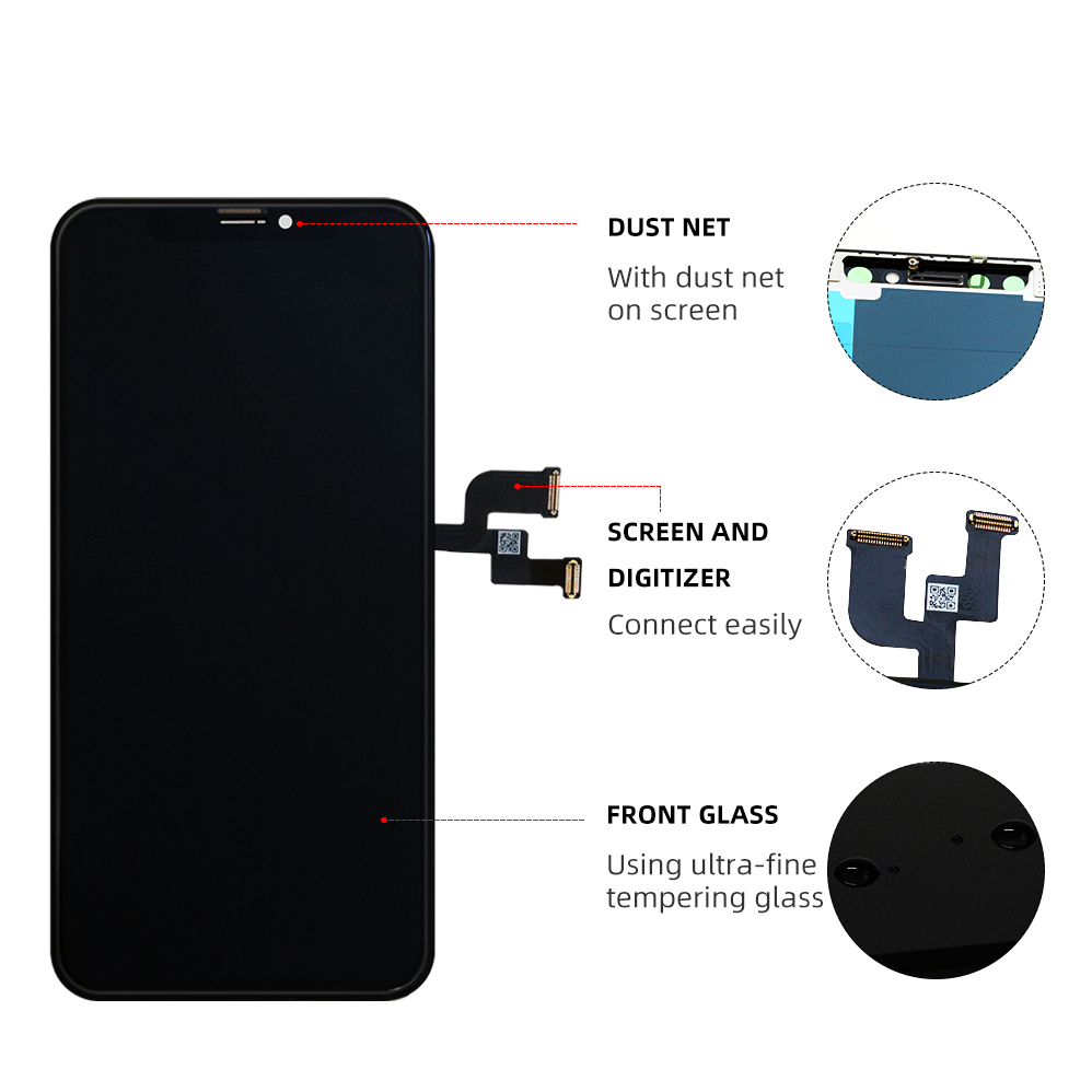 for iPhone Xs Screen Replacement LCD FHD Display 3D Touch Digitizer Frame 5.8 inch Full Assembly with Repair Tool Kit Waterproof Adhesive for Model A1920, A2097, A2098, A2099, A2100