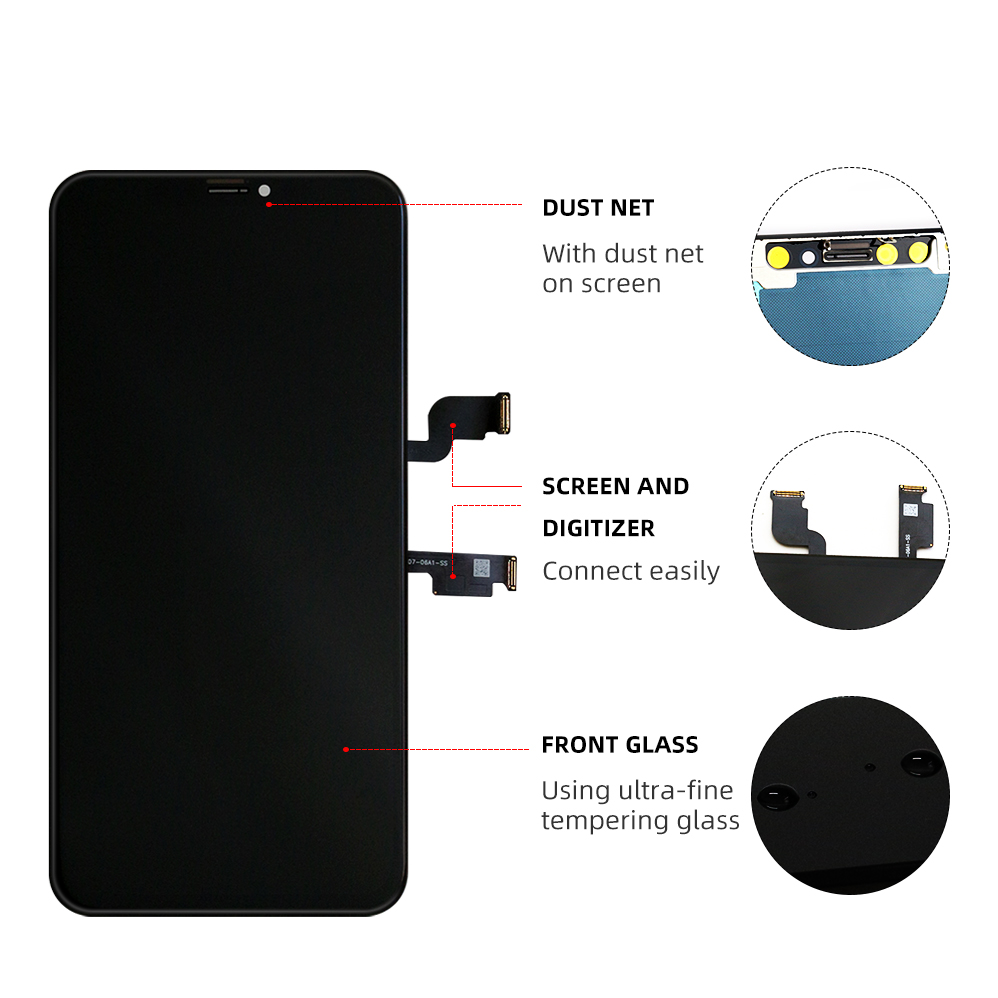 for iPhone Xs Max Screen Replacement 6.5 inch, 3D Touch LCD Screen Display Digitizer Assembly, Compatible with Model A1921, A2101, A2102, A2103, A2104